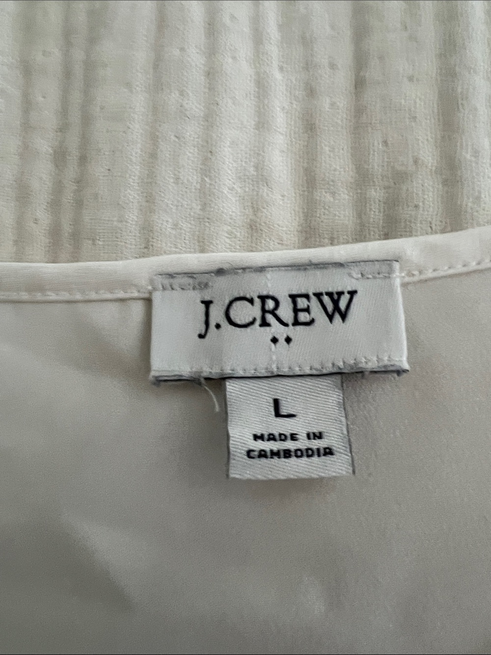 J. Crew Cream Sleeveless Silk-Look Camisole - Picture 2 of 2